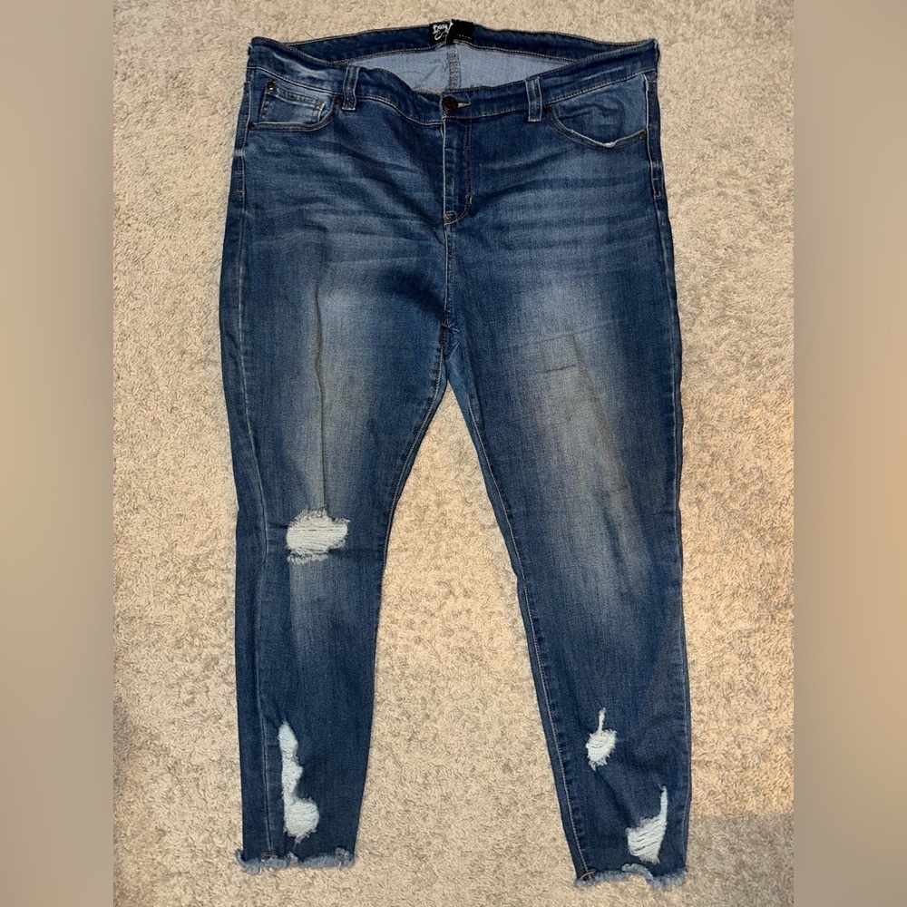 Celebrity Pink Blue Skinny Distressed Jeans